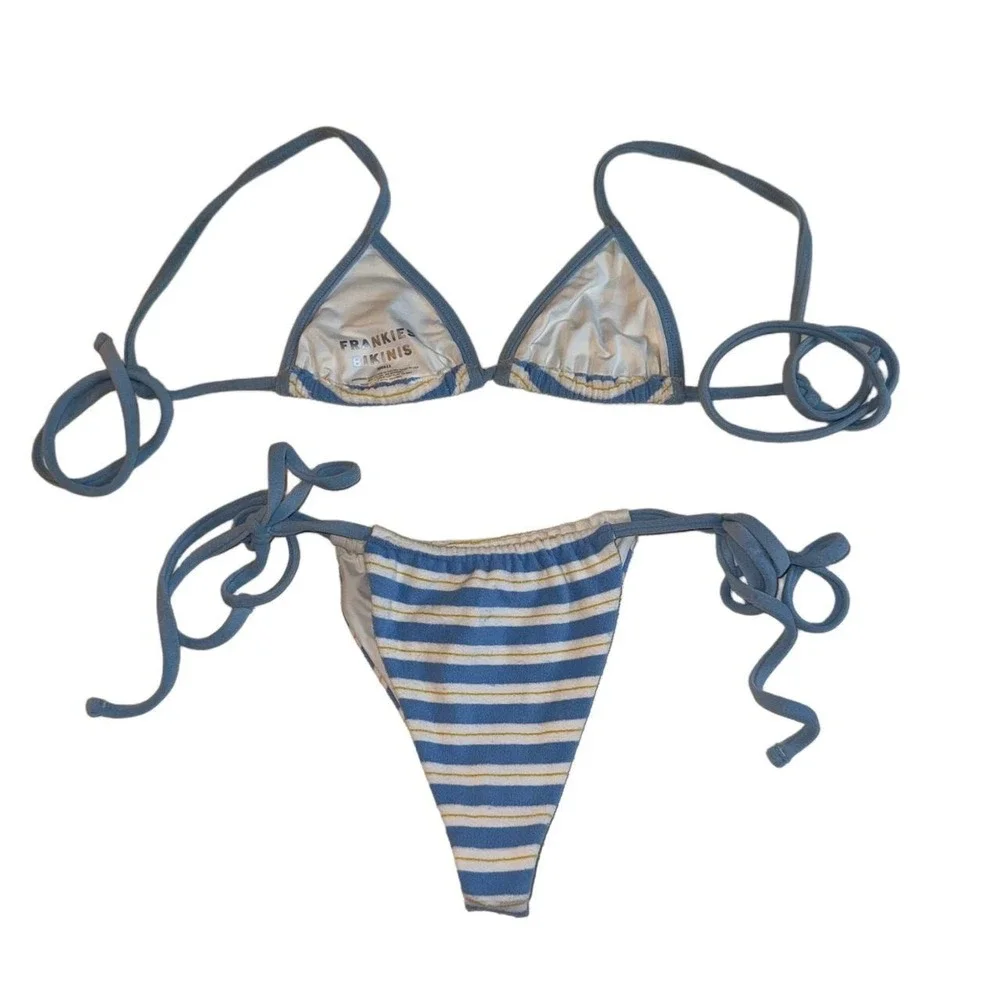 Frankies Bikinis Ashbury Stripe Bikini Set - Size S/M